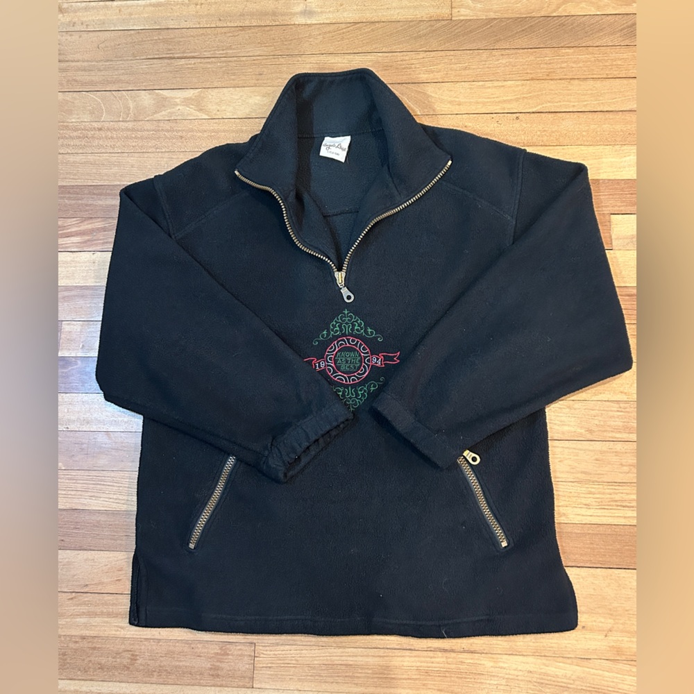 Angelo Litrico Mens L(52/54) Blue 1/4 Zip Fleece Long Sleeve P10